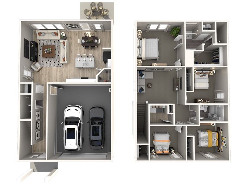 2D floor plan layout for the The Bryce by Meritage Homes in Simpson Crossing - Spring Series, McKinney, TX (Image 4).
