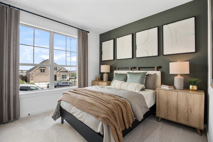 Representative furnished interior of a home built from the Cottonwood II Harrington Trails Cornerstone I Series by Brohn Homes in Harrington Trails, New Caney (Image 21).