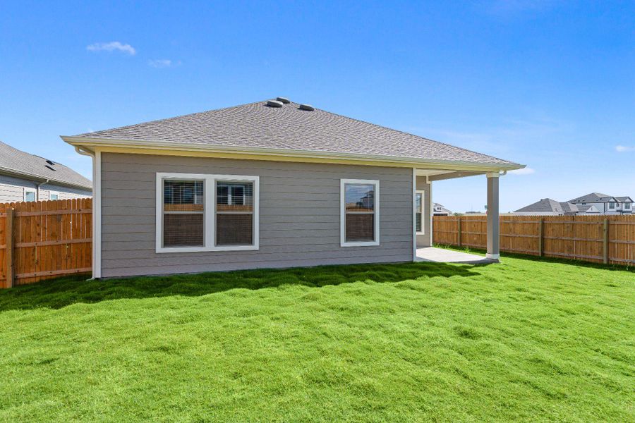 Rear of Home and Private Backyard Rear of Home and Private Backyard