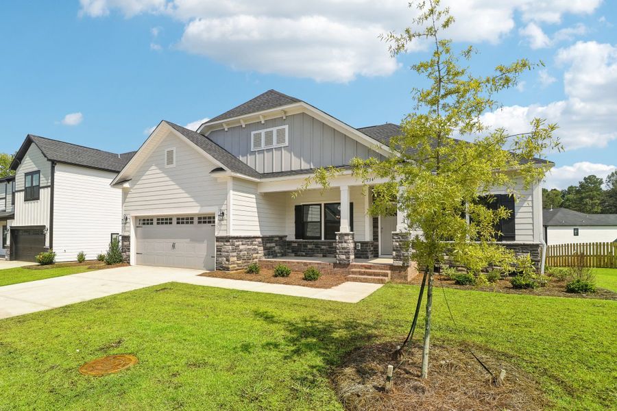 Representative exterior photo of a completed home built from the Gardener ll by Great Southern Homes in Blythewood Farms, Blythewood, SC (Image 18). Representative exterior photo of a completed home built from the Gardener ll by Great Southern Homes in Blythewood Farms, Blythewood, SC (Image 18).