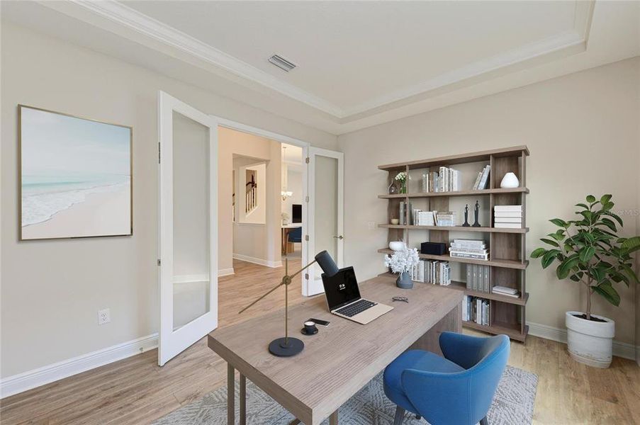 Furnished interior view inside a new home in Crosswind Point, Parrish (Image 10). Furnished interior view inside a new home in Crosswind Point, Parrish (Image 10).