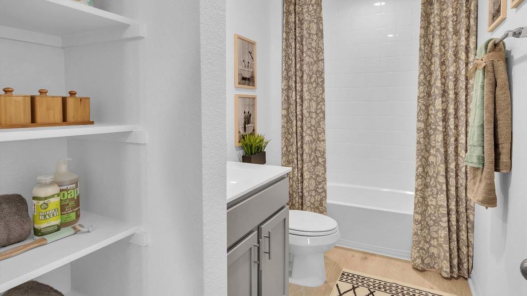 Furnished interior view inside a new home in Prairie Lakes, Buda (Image 25).