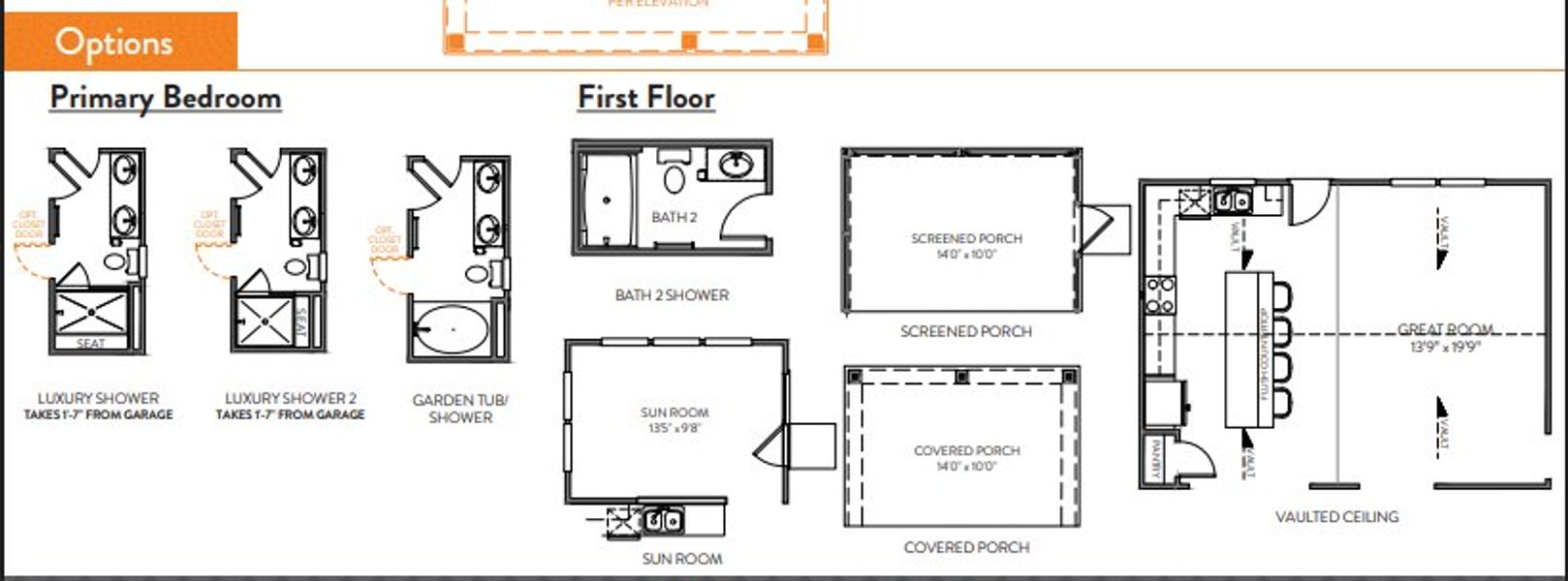 2D floor plan layout for the Declan by True Homes in Colvin Park, Rock Hill, SC (Image 2).