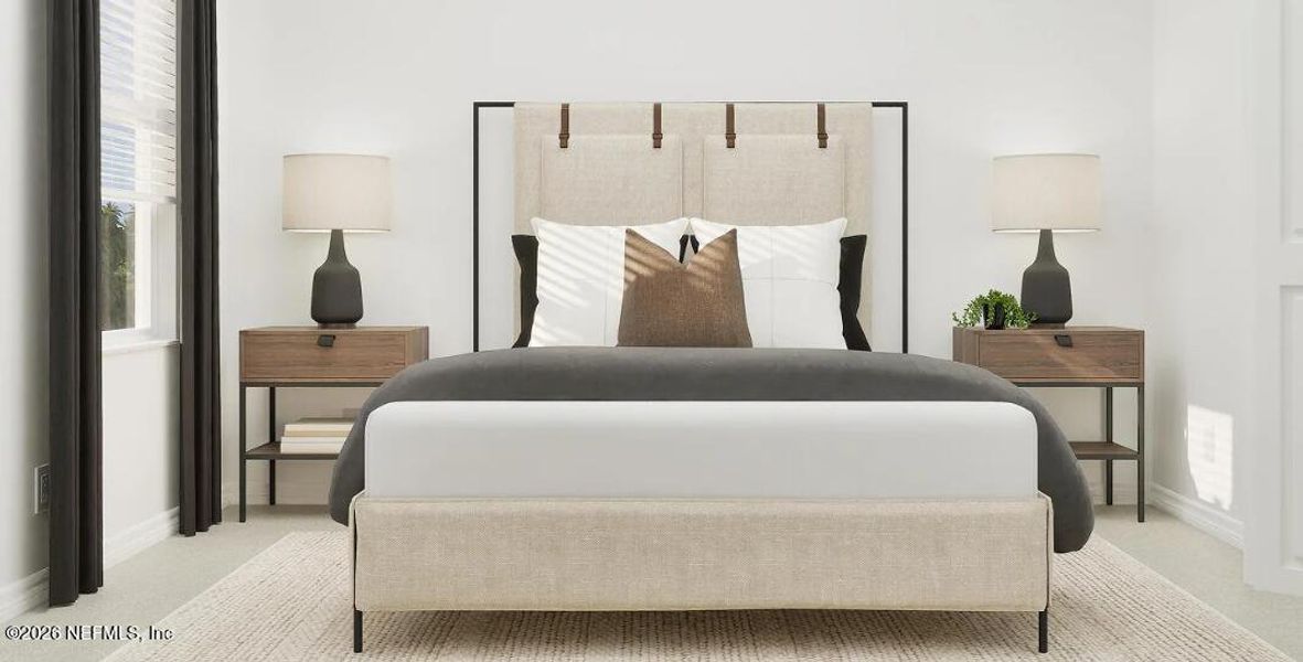 Furnished interior view inside a new home in Mill Creek North Townhomes, Jacksonville (Image 10).