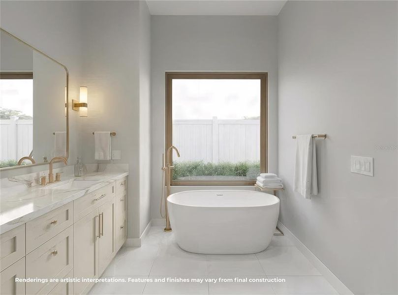 Furnished interior view inside a new home in , Orlando (Image 9).