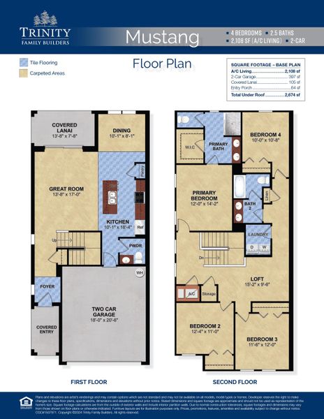 Mustang townhome at Blue Springs Reserve floor plan