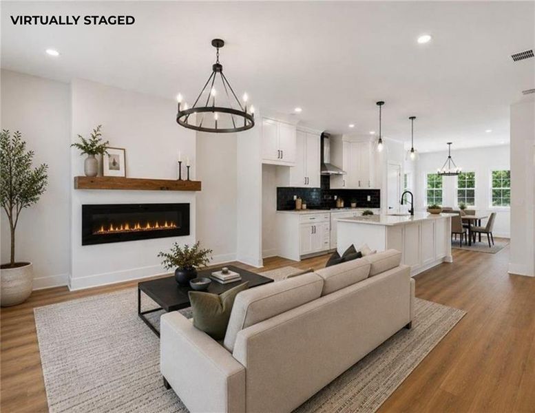 Furnished interior view inside a new home in , Flowery Branch (Image 11).