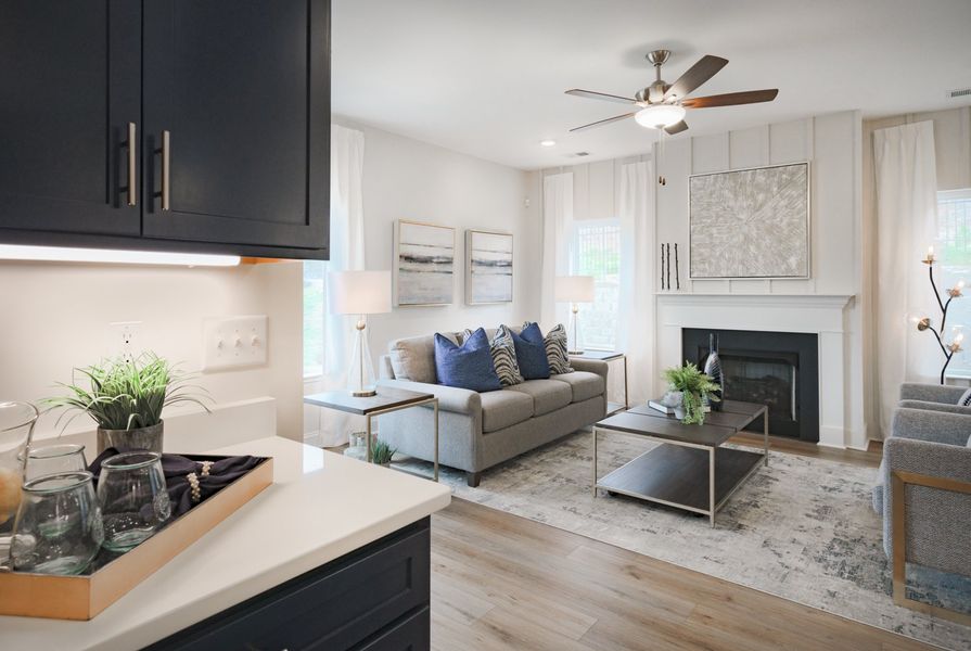 Representative furnished interior of a home built from the The Kensington A by Cothran Homes in Reidville Town Center, Reidville (Image 24).