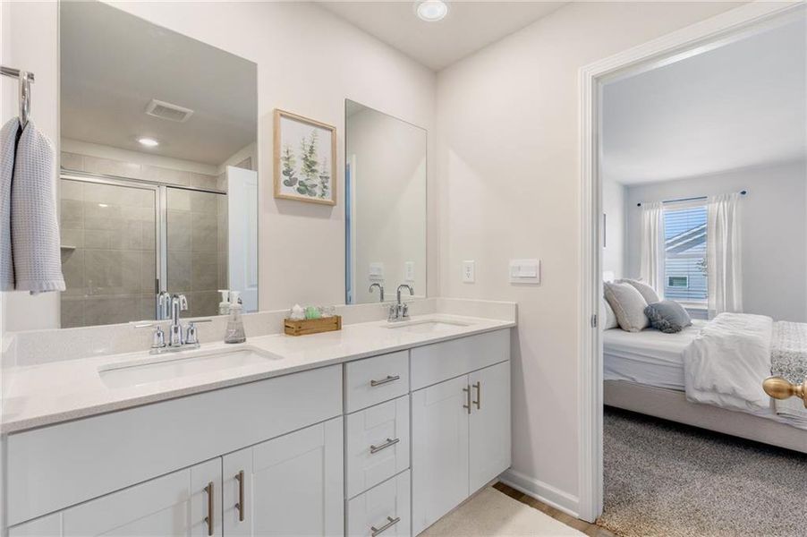Furnished interior view inside a new home in Willowcrest Townhomes, Mableton (Image 41).