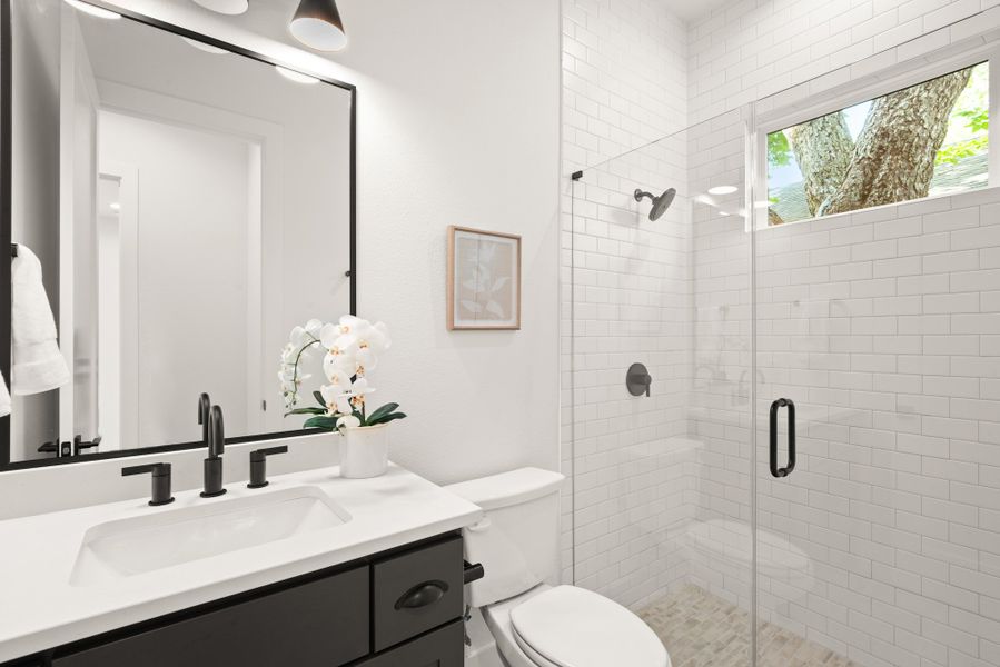 Furnished interior view inside a new home in , Dallas (Image 8).