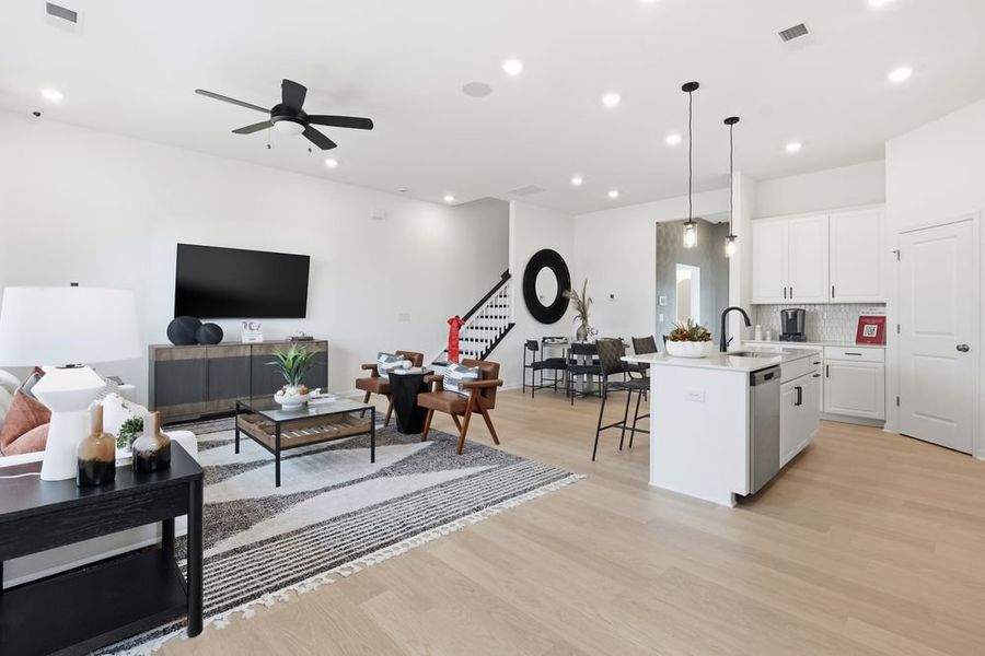 Furnished interior view inside a new home in Terraces at the Exchange, Indian Land (Image 9).