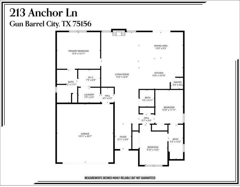 2D floor plan layout of this home in , Gun Barrel City, TX (Image 5). 2D floor plan layout of this home in , Gun Barrel City, TX (Image 5).