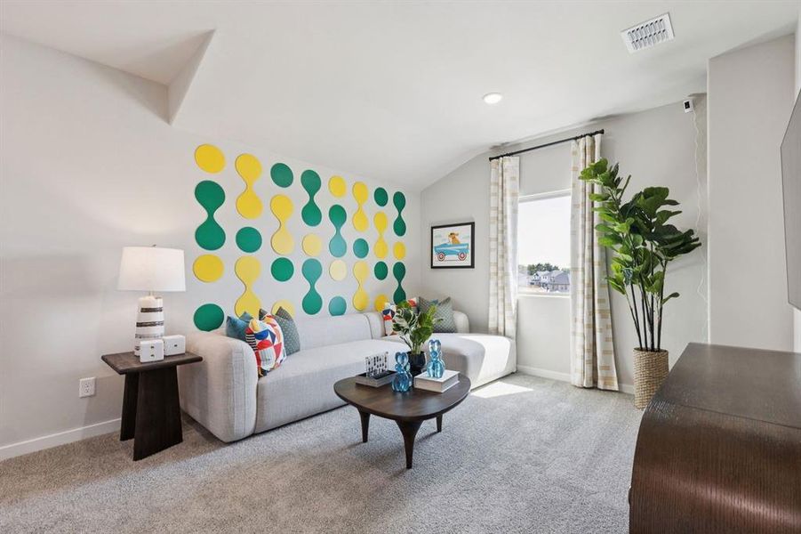 Game Room in the Magnolia home plan by Trophy Signature Homes – REPRESENTATIVE PHOTO