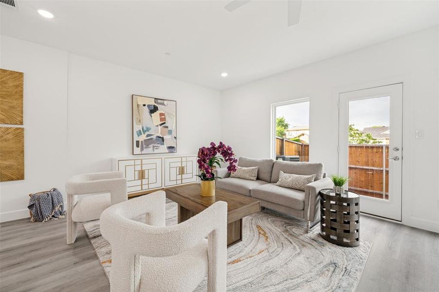 Furnished interior view inside a new home in , The Colony (Image 23).