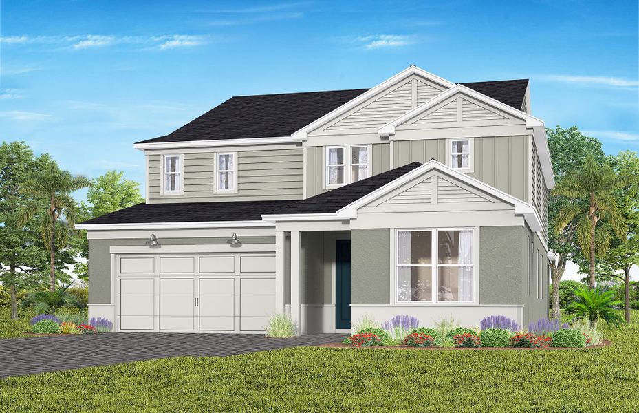 Representative exterior photo of a completed home built from the Serena by Pulte Homes in Lakehaven Estates, Clermont, FL (Image 23). Representative exterior photo of a completed home built from the Serena by Pulte Homes in Lakehaven Estates, Clermont, FL (Image 23).