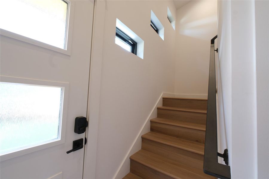Secondary Front door and stairs to second floor