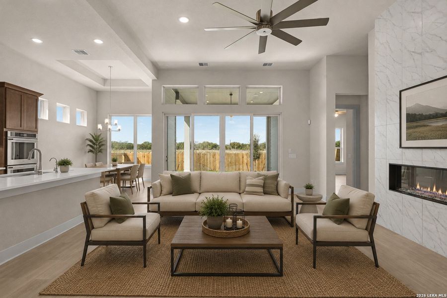 Furnished interior view inside a new home in Davis Ranch, San Antonio (Image 11). Furnished interior view inside a new home in Davis Ranch, San Antonio (Image 11).