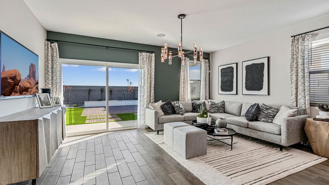 Furnished interior view inside a new home in Desert Moon Estates, Buckeye (Image 14).