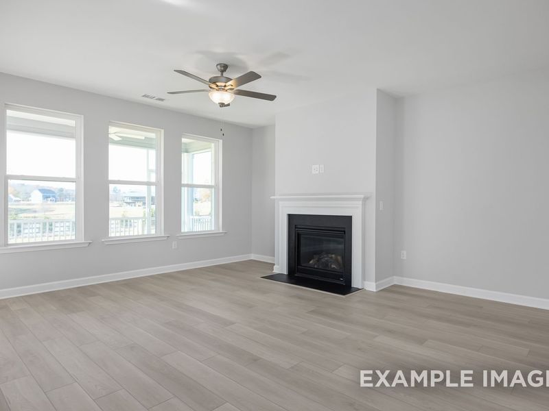 Representative unfurnished interior of a home built from the The Cypress II by Davidson Homes LLC in Tobacco Road, Angier (Image 23). Representative unfurnished interior of a home built from the The Cypress II by Davidson Homes LLC in Tobacco Road, Angier (Image 23).