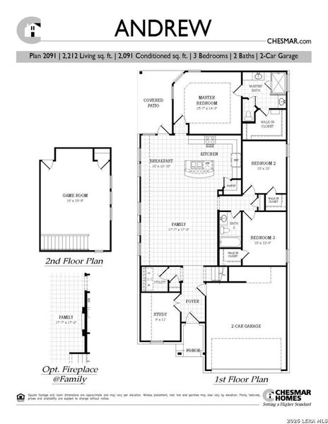 2D floor plan layout of this home in Meyer Ranch, New Braunfels, TX (Image 5).