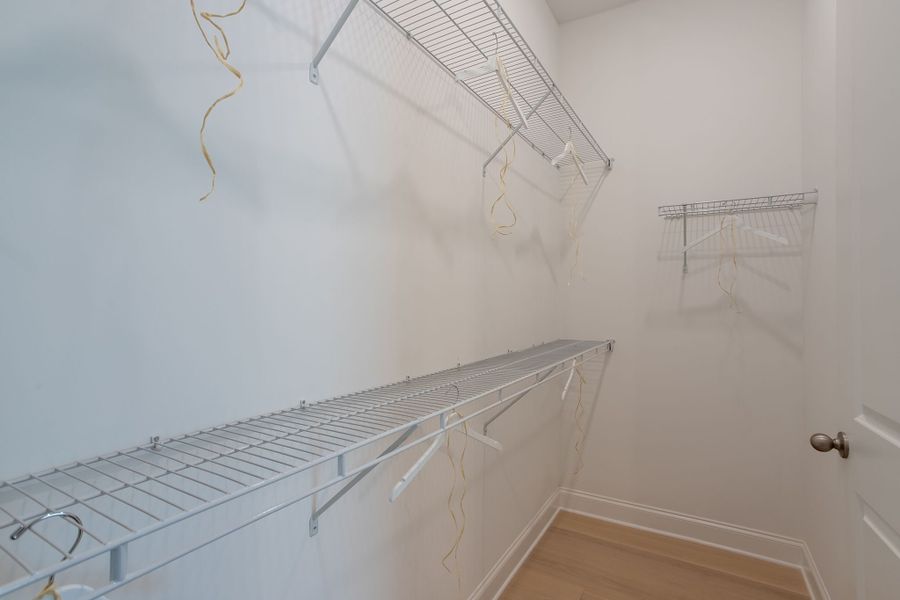 Master closet with shelving