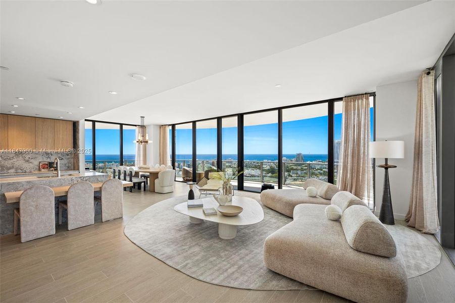 Furnished interior view inside a new home in , Miami Beach (Image 25). Furnished interior view inside a new home in , Miami Beach (Image 25).