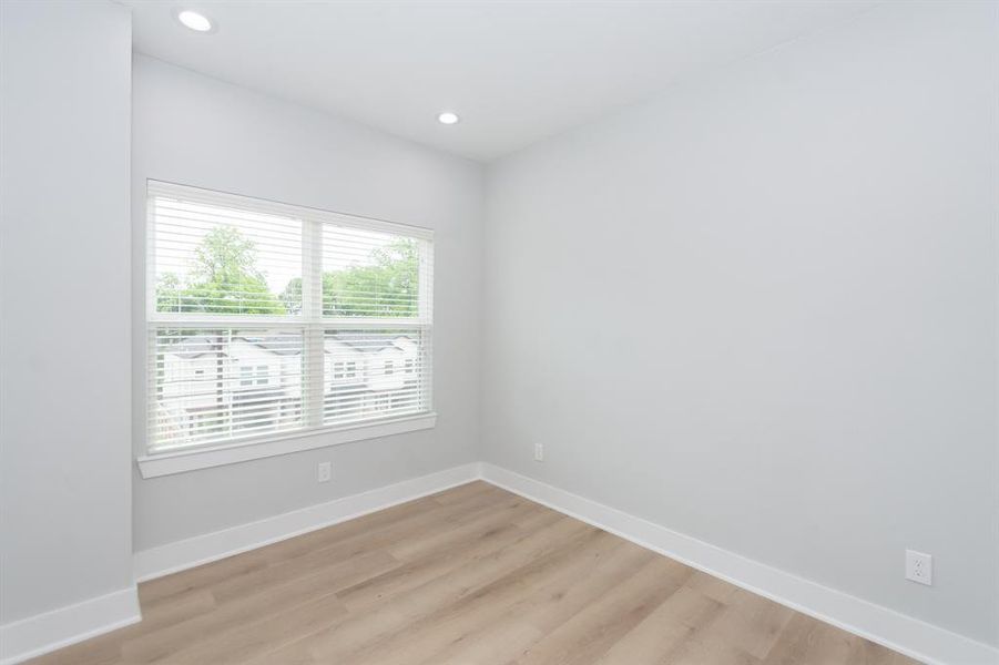 You'll have a view of Elysian street from the big window that fills up the bedroom with natural light.