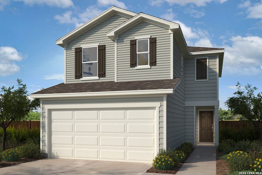 Front exterior of a new home in , San Antonio, TX, highlighting curb appeal (Image 1). Front exterior of a new home in , San Antonio, TX, highlighting curb appeal (Image 1).