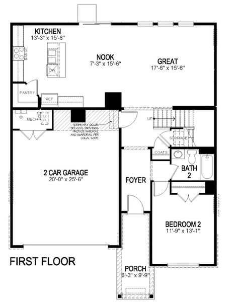 2D floor plan layout of this home in Hansen Farm, Fort Collins, CO (Image 3).