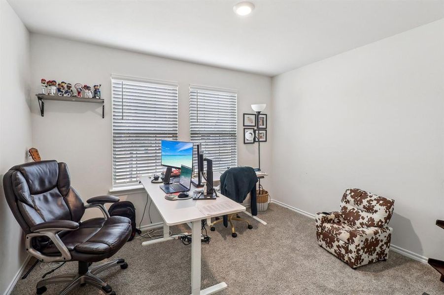 Bedroom being used as an office Bedroom being used as an office