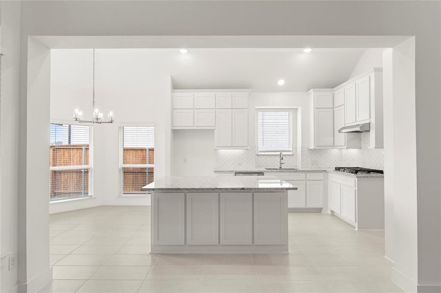 Furnished interior view inside a new home in Villages of Creekwood, Frisco (Image 7). Furnished interior view inside a new home in Villages of Creekwood, Frisco (Image 7).