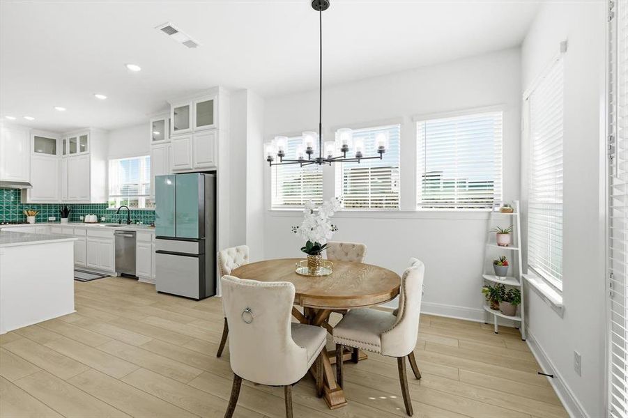 Furnished interior view inside a new home in Pecan Square - Gardens, Northlake (Image 29). Furnished interior view inside a new home in Pecan Square - Gardens, Northlake (Image 29).
