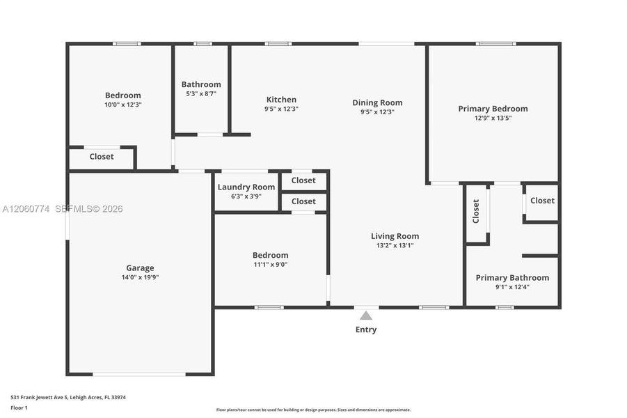 2D floor plan layout of this home in , Lehigh Acres, FL (Image 5). 2D floor plan layout of this home in , Lehigh Acres, FL (Image 5).