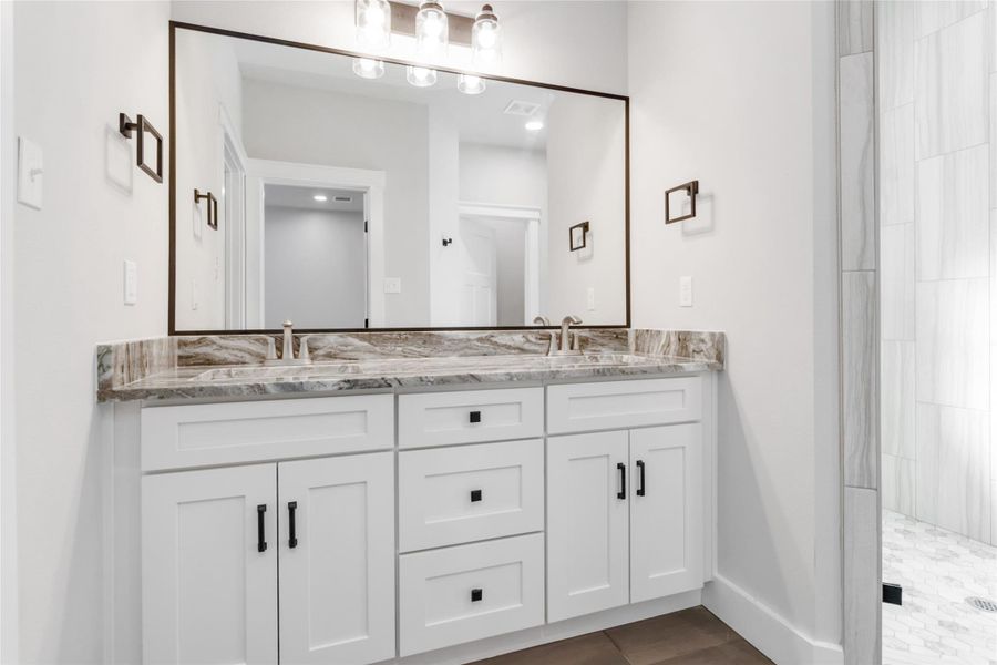 Primary ensuite with double vanity