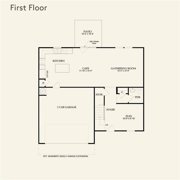 2D floor plan layout of this home in Avery Ridge, Gainesville, GA (Image 4). 2D floor plan layout of this home in Avery Ridge, Gainesville, GA (Image 4).
