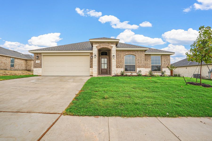 Representative exterior photo of a completed home built from the Waterford III by Cheldan Homes in Stoneview, Glen Rose, TX (Image 26).