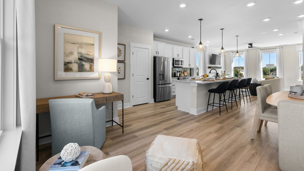 Furnished interior view inside a new home in Park Circle Townhomes, North Charleston (Image 11).