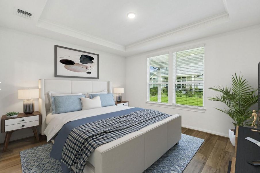 Furnished interior view inside a new home in Del Webb in Chambers Creek, Willis (Image 14).