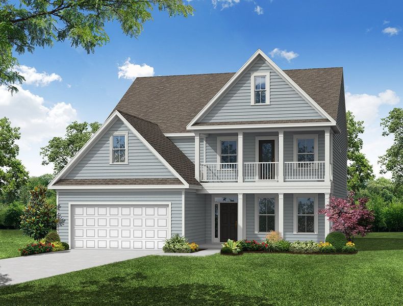 Representative exterior photo of a completed home built from the McDowell by Eastwood Homes in Arbordale, Elgin, SC (Image 9).