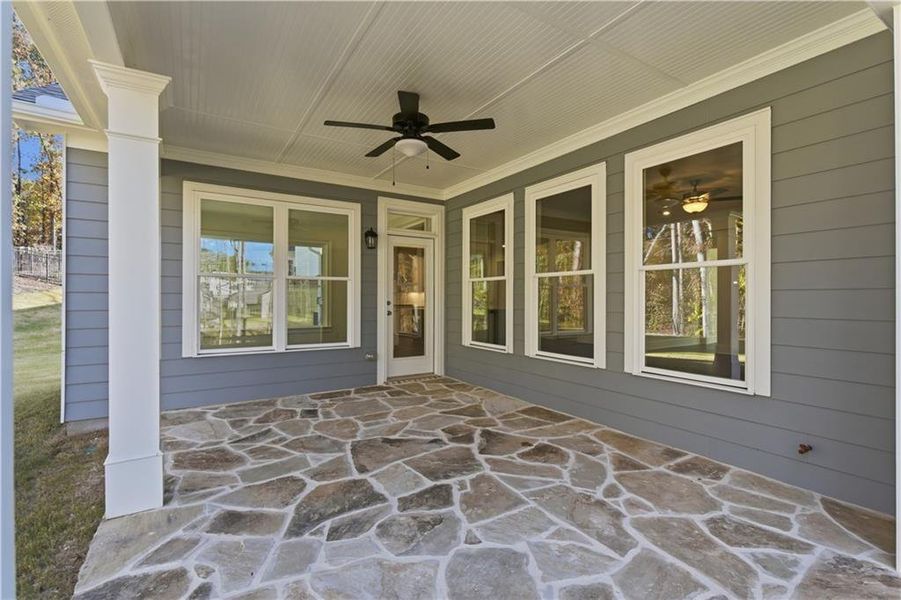 Exterior details and patio area of a home in Ford Landing, Acworth (Image 32).