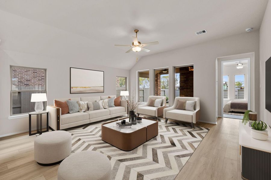 Furnished interior view inside a new home in Pomona 50' & 55', Manvel (Image 12).