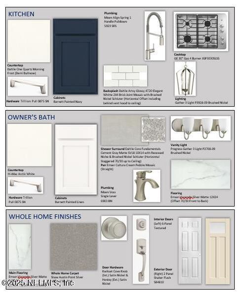Sample of building materials used in homes in Seabrook Village 40' Front Entry, Nocatee (Image 27).