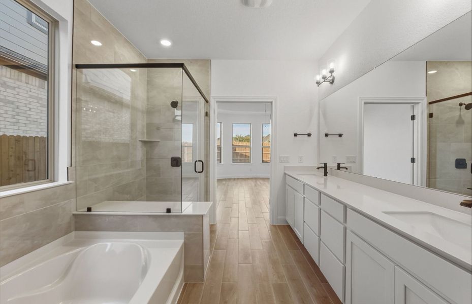 Furnished interior view inside a new home in Saddleback at Santa Rita Ranch, Liberty Hill (Image 6). Furnished interior view inside a new home in Saddleback at Santa Rita Ranch, Liberty Hill (Image 6).