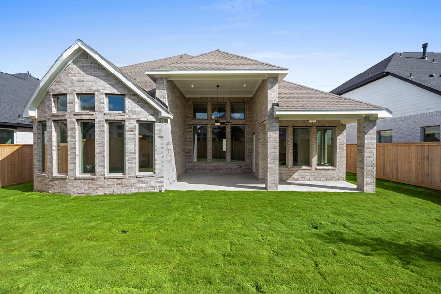 Exterior details and patio area of a home in Bridgeland 55', Cypress (Image 21).
