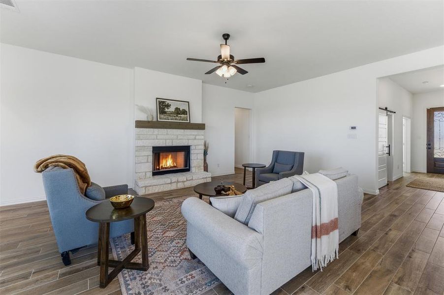 Furnished interior view inside a new home in Oak Grove Addition, Springtown (Image 5).