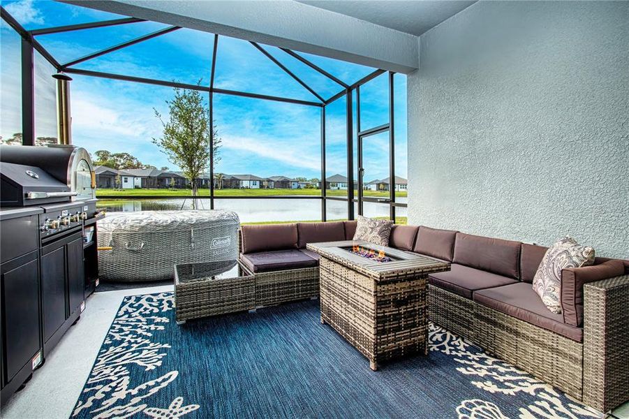Exterior details and patio area of a home in Del Webb BayView, Parrish (Image 21).
