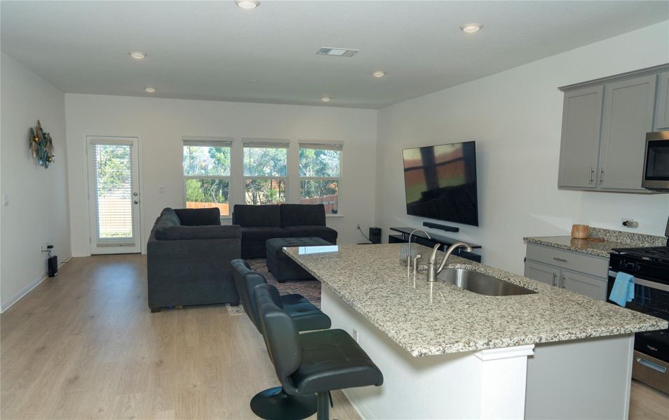 Furnished interior view inside a new home in Bar W Ranch, Leander (Image 9).