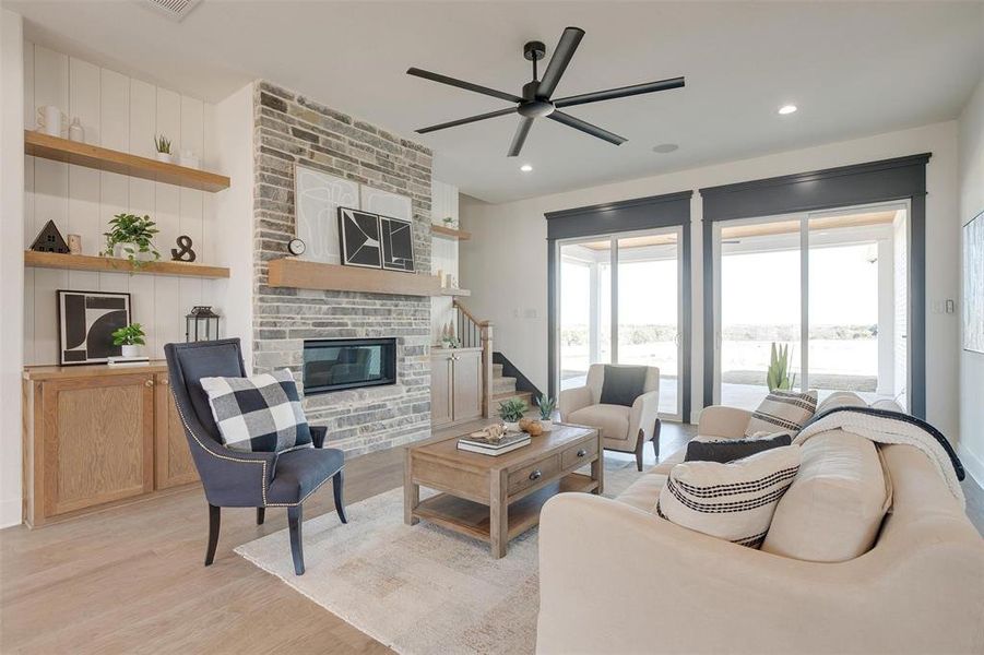 Furnished interior view inside a new home in Aledo Heights, Aledo (Image 31). Furnished interior view inside a new home in Aledo Heights, Aledo (Image 31).