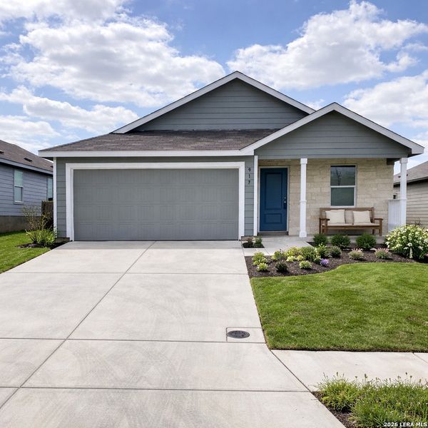 Front exterior of a new home in , Seguin, TX, highlighting curb appeal (Image 18).