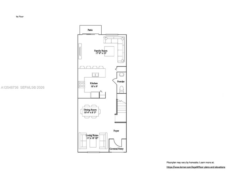 2D floor plan layout of this home in , Miami, FL (Image 6). 2D floor plan layout of this home in , Miami, FL (Image 6).